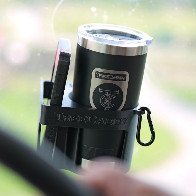 TreeCaddy Flex - Universal Phone and Cup Holder for Toolboxes, Tractors, Equipment, Boats, etc. - The Worker's Bundle