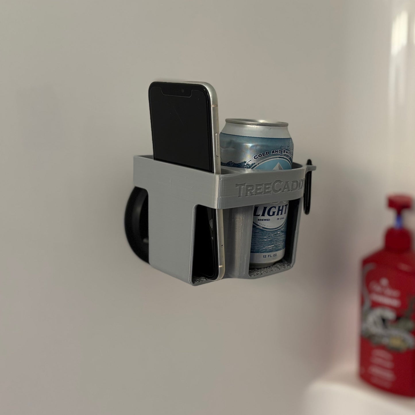 TreeCaddy Flex - Universal Phone and Cup Holder for Toolboxes, Tractors, Equipment, Boats, etc. - The Worker's Bundle