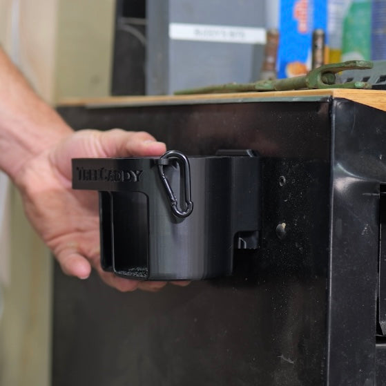 TreeCaddy Flex - Universal Phone and Cup Holder for Toolboxes, Tractors, Equipment, Boats, etc. - The Worker's Bundle