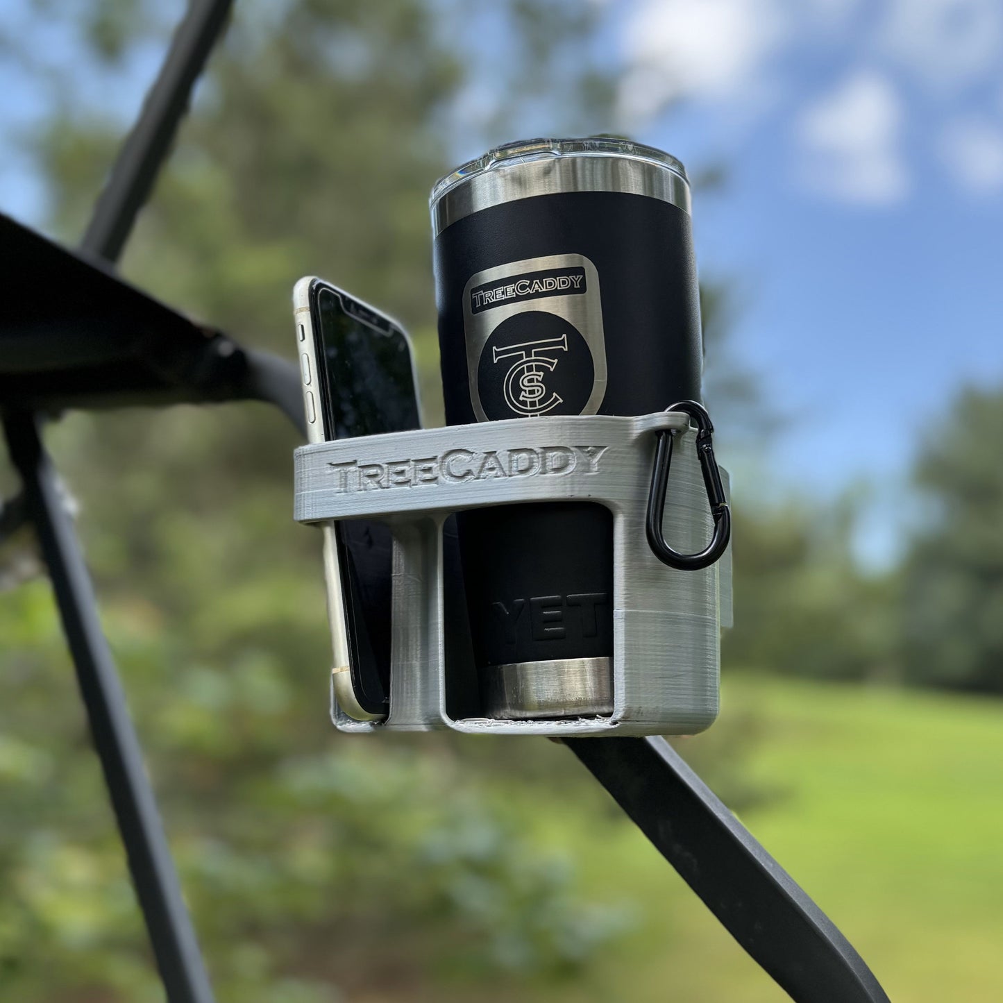 TreeCaddy Flex - Phone and Cup Holder for Trees and Tree Stands - The Hunter's Bundle